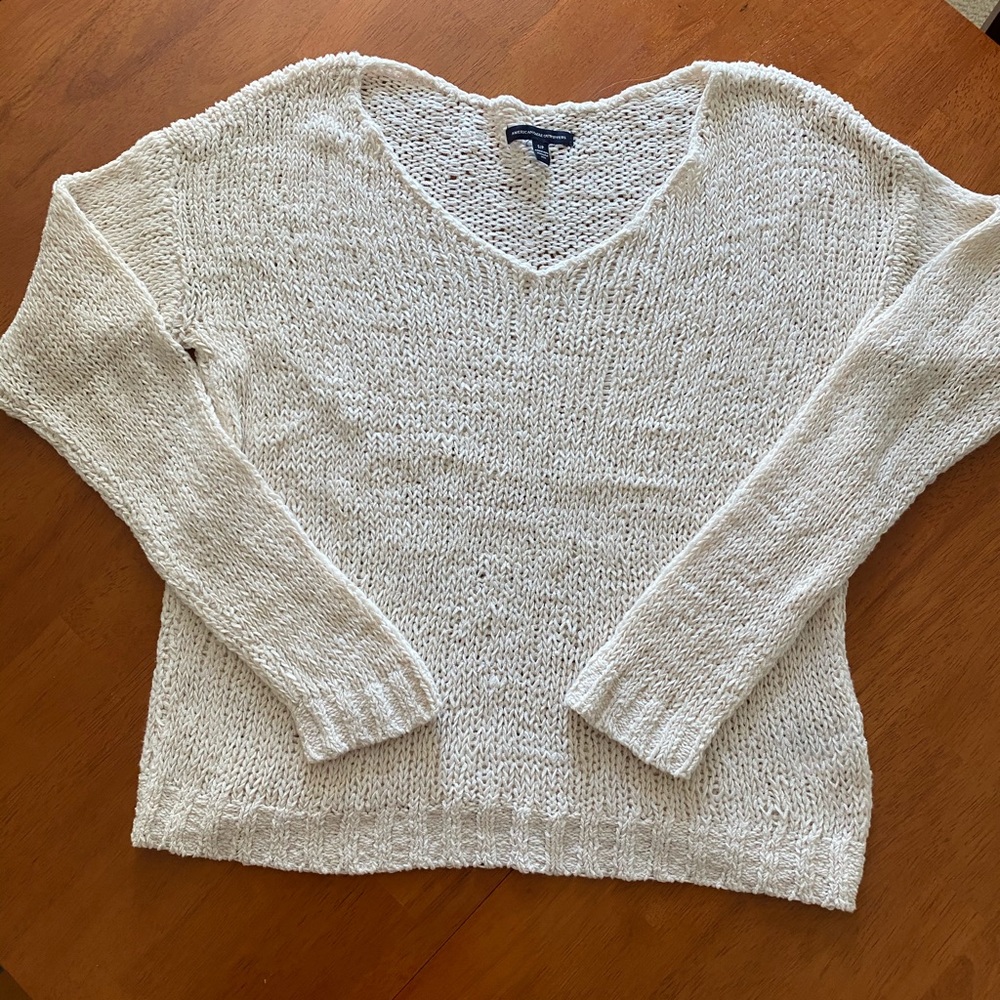 American Eagle Eyelet Sweater
